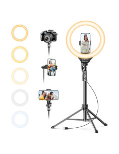Luz de Anillo UBeesize 30 cm con Trípode 187 cm para Selfies