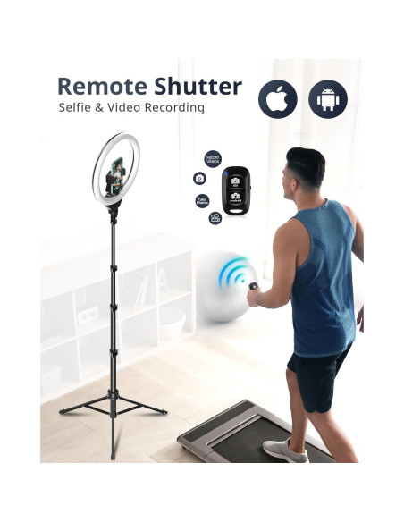 Luz de Anillo UBeesize 30 cm con Trípode 187 cm para Selfies
