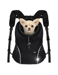 Mochila Portadora para Perros YUDODO Negra M Ajustable