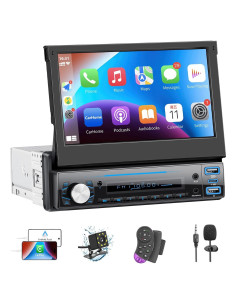 Radio de Coche LSLYA 1 Din 7" Carplay Android Auto Bluetooth