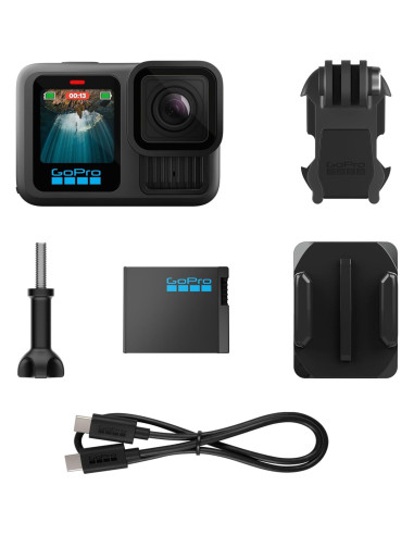 Cámara de Acción GoPro HERO13 Negra 5.3K60 27MP Impermeable