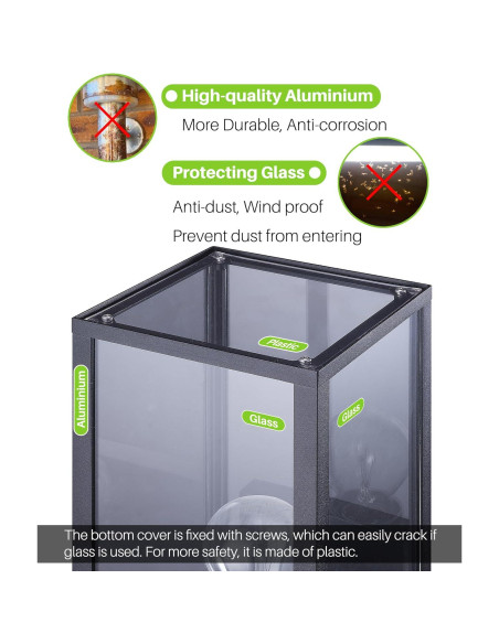 Lámpara de pared exterior EBIONBRIGHT negra mate 2 unidades