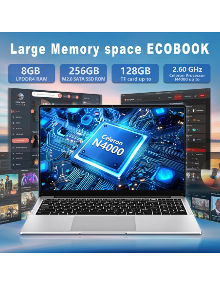 Laptop DUNHOO ECOBOOK 15.6" Full HD 8GB RAM 256GB SSD