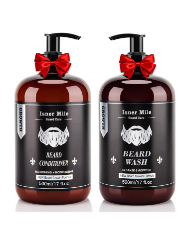 Kit Champú y Acondicionador para Barba ISNER MILE 500 ml