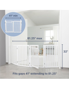 Barrera para Mascotas Trixie 4 Paneles Blanca 81 cm 2