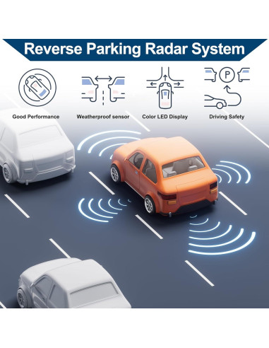 Sistema Radar Inverso Hihaha 8 Sensores LCD Azul