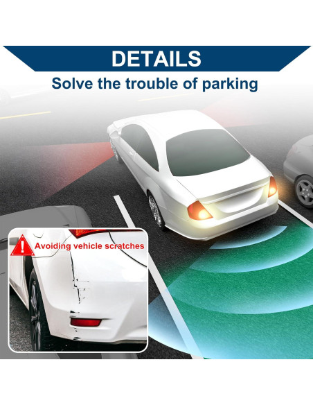 Sistema Radar Inverso Hihaha 8 Sensores LCD Azul