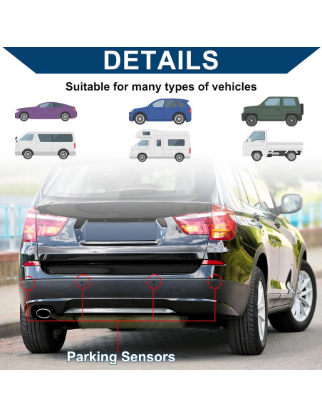 Sistema Radar Inverso Hihaha 8 Sensores LCD Azul