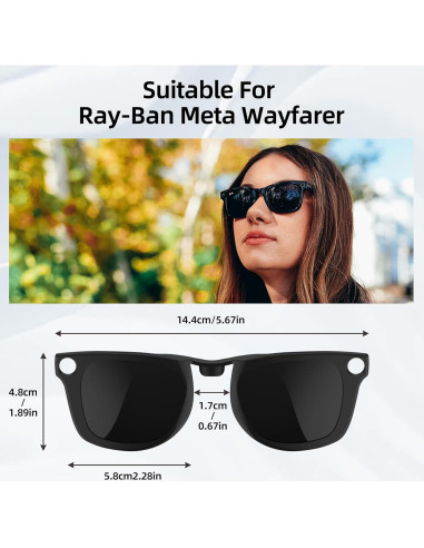 Clip Polarizado HiBloks para Ray-Ban Meta Wayfarer M