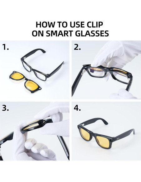 Clip Polarizado HiBloks para Ray-Ban Meta Wayfarer M