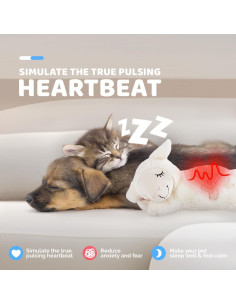 Juguete para Perros ALL FOR PAWS Oveja Heartbeat - Alivio Ansiedad 2