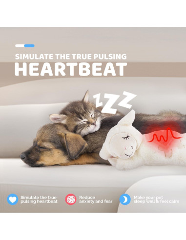 Juguete para Perros ALL FOR PAWS Oveja Heartbeat - Alivio Ansiedad