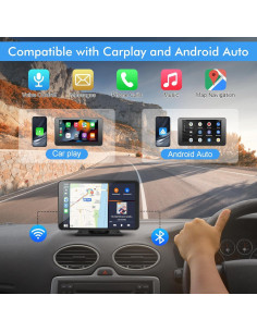 Estéreo Doble Din Capapro 7" HD Carplay Inalámbrico GPS 2