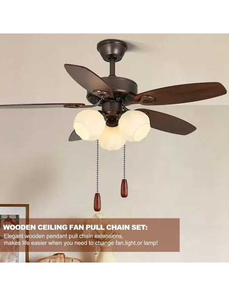 Juego de 6 Extensores de Cadenas de Tirar para Ventilador de Techo YEONHWA