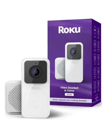 Timbre de Video Roku DS10005 HD 1080p con Detección de Movimiento