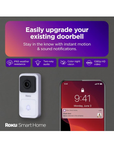 Timbre de Video Roku DS10005 HD 1080p con Detección de Movimiento 2
