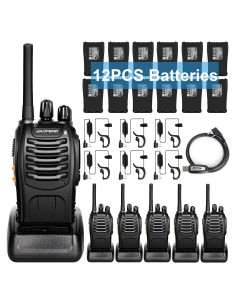 Walkie Talkies BaoFeng BF-88A 6Pack 12 Baterías 2.24kg