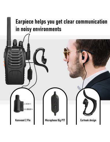 Walkie Talkies BaoFeng BF-88A 6Pack 12 Baterías 2.24kg