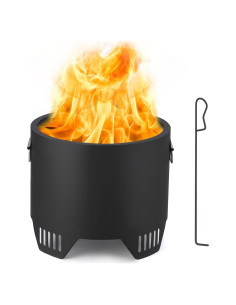 Fogata sin humo Hipicute 40 cm acero inoxidable para exteriores