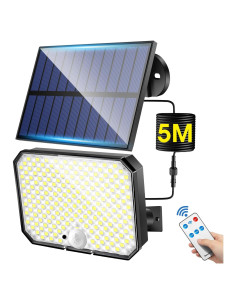 Luces Solares Exteriores One Fire 190LED 1500LM IP65 con Control Remoto