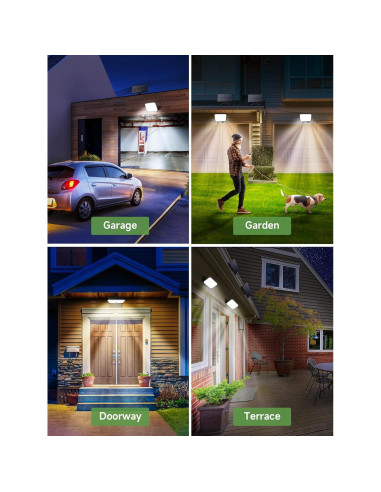 Luces Solares Exteriores One Fire 190LED 1500LM IP65 con Control Remoto