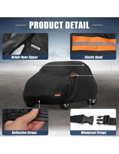 Cubierta de auto X AUTOHAUX para Smart Fortwo 2007-2019