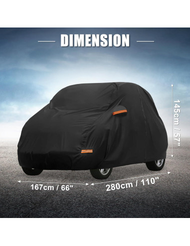 Cubierta de auto X AUTOHAUX para Smart Fortwo 2007-2019