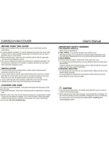 Cubierta de Auto X AUTOHAUX para Smart Fortwo 2007-2019