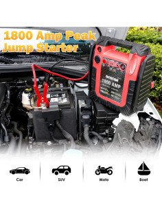 Arrancador de Batería Acetek 1800A con Compresor 260 PSI 2