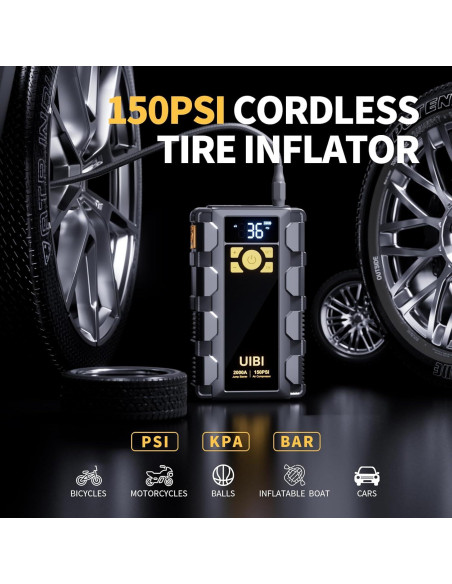 Arrancador UIBI X5 con Compresor 2000A y 150 PSI