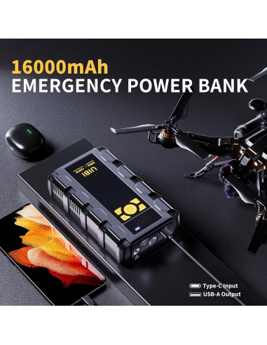 Arrancador UIBI X5 con Compresor 2000A y 150 PSI