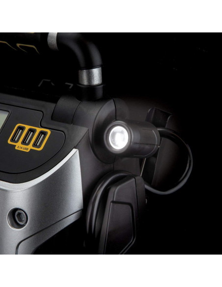 Arrancador STANLEY J5C09D 1200A Pico + Compresor 120 PSI