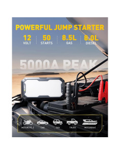 Arrancador de Batería AUXITO J102 5000A 12V con Luz LED 2