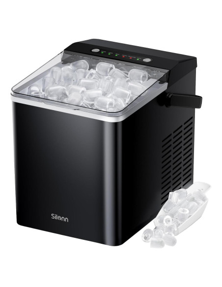 Máquina de Hielo Silonn 1.8L Portátil con Autolimpieza