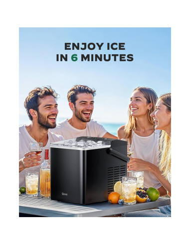 Máquina de Hielo Silonn 1.8L Portátil con Autolimpieza