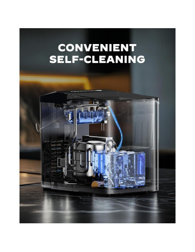 Máquina de Hielo Silonn 1.8L Portátil con Autolimpieza