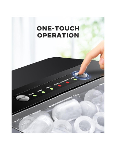 Máquina de Hielo Silonn 1.8L Portátil con Autolimpieza