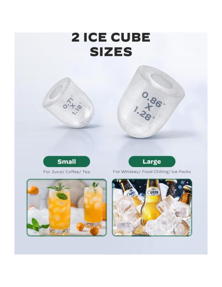 Máquina de Hielo Silonn 1.8L Portátil con Autolimpieza