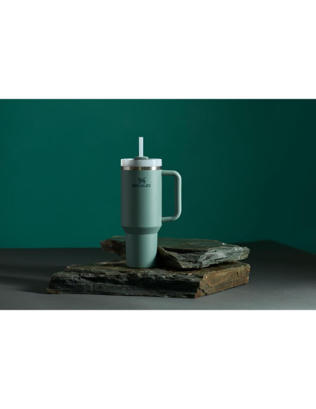 Vaso Stanley Quencher H2.0 1.18 L Pizarra con Pajilla