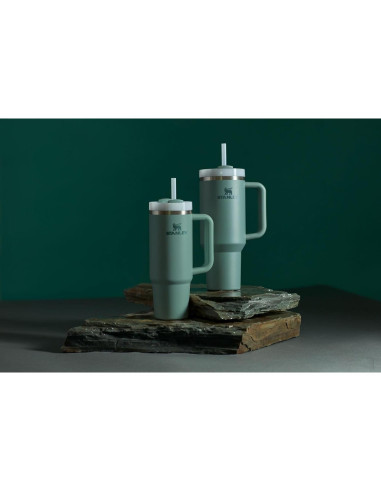 Vaso Stanley Quencher H2.0 1.18 L Pizarra con Pajilla