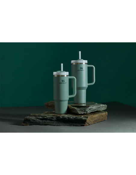 Vaso Stanley Quencher H2.0 1.18 L Pizarra con Pajilla