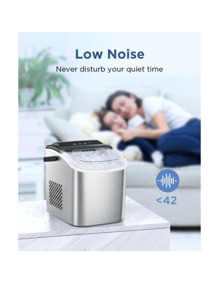 COWSAR Máquina de Hielo Portátil Acero Inoxidable 12 kg