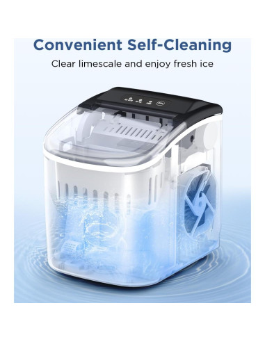 COWSAR Máquina de Hielo Portátil Acero Inoxidable 12 kg