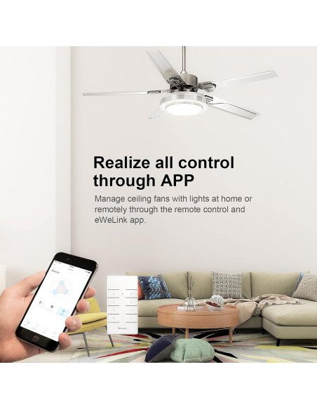 Controlador de Ventilador de Techo WiFi SONOFF iFan04 con Luz