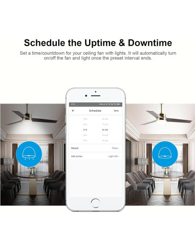 Controlador de Ventilador de Techo WiFi SONOFF iFan04 con Luz