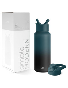 Botella de Agua Simple Modern Summit 0.95L con 2 Tapas