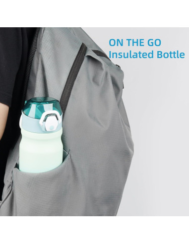 Botella de Agua Aislada Konokyo 532 ml con Pajilla Menta