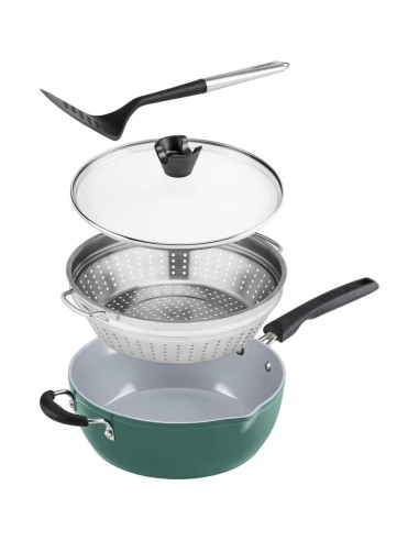 Juego de Sartenes Cuisinart 4 Piezas - Verde Salvia