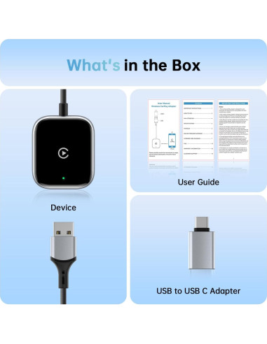 Adaptador CarPlay Inalámbrico JDG para iPhone - Conexión Rápida