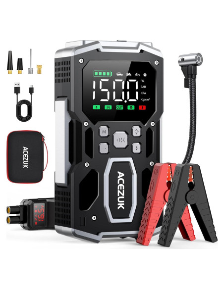 Arrancador de coche ACEZUK M03 con compresor 7000A 150PSI